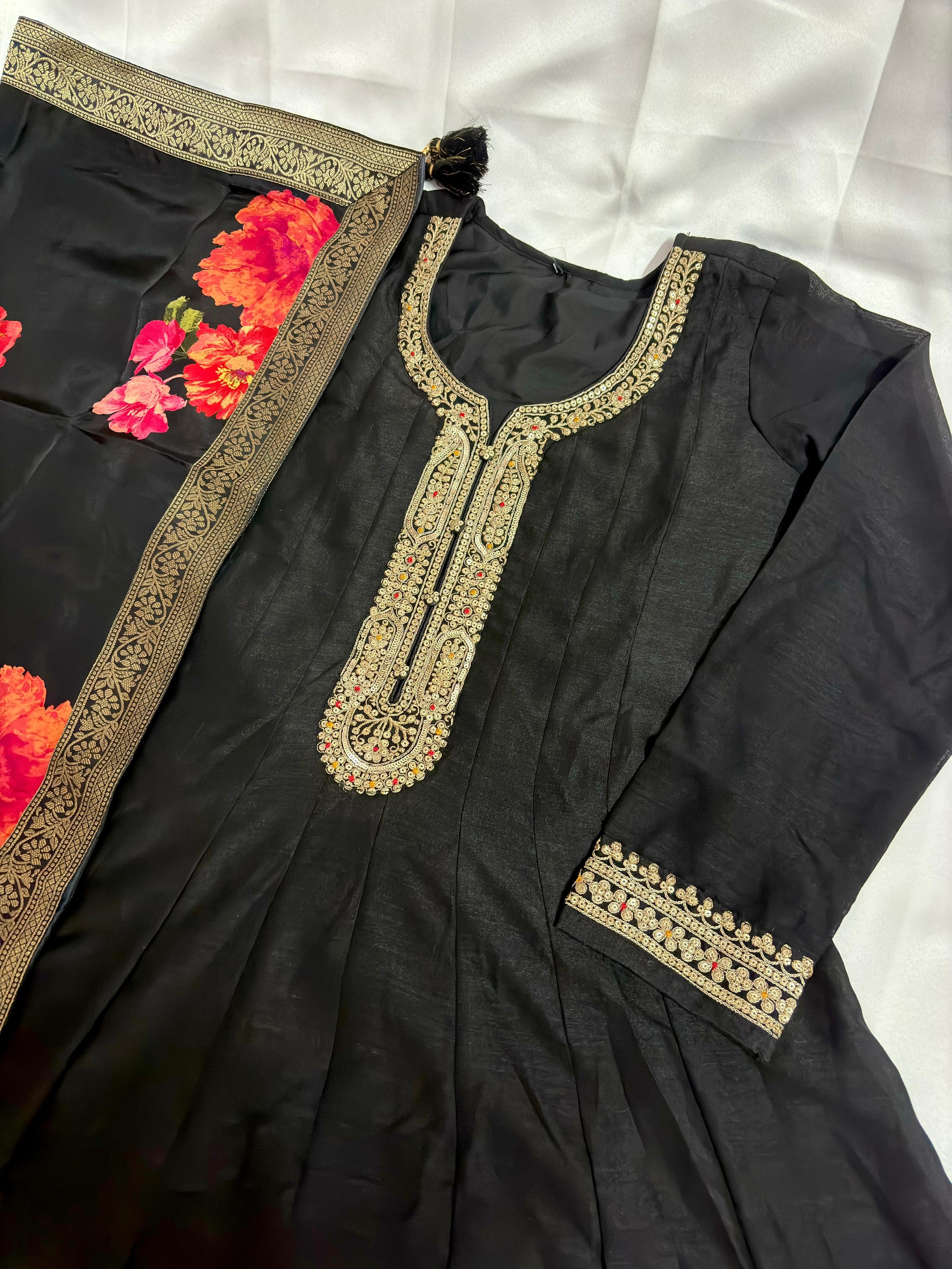 Dola Silk Party wear Frock Suit