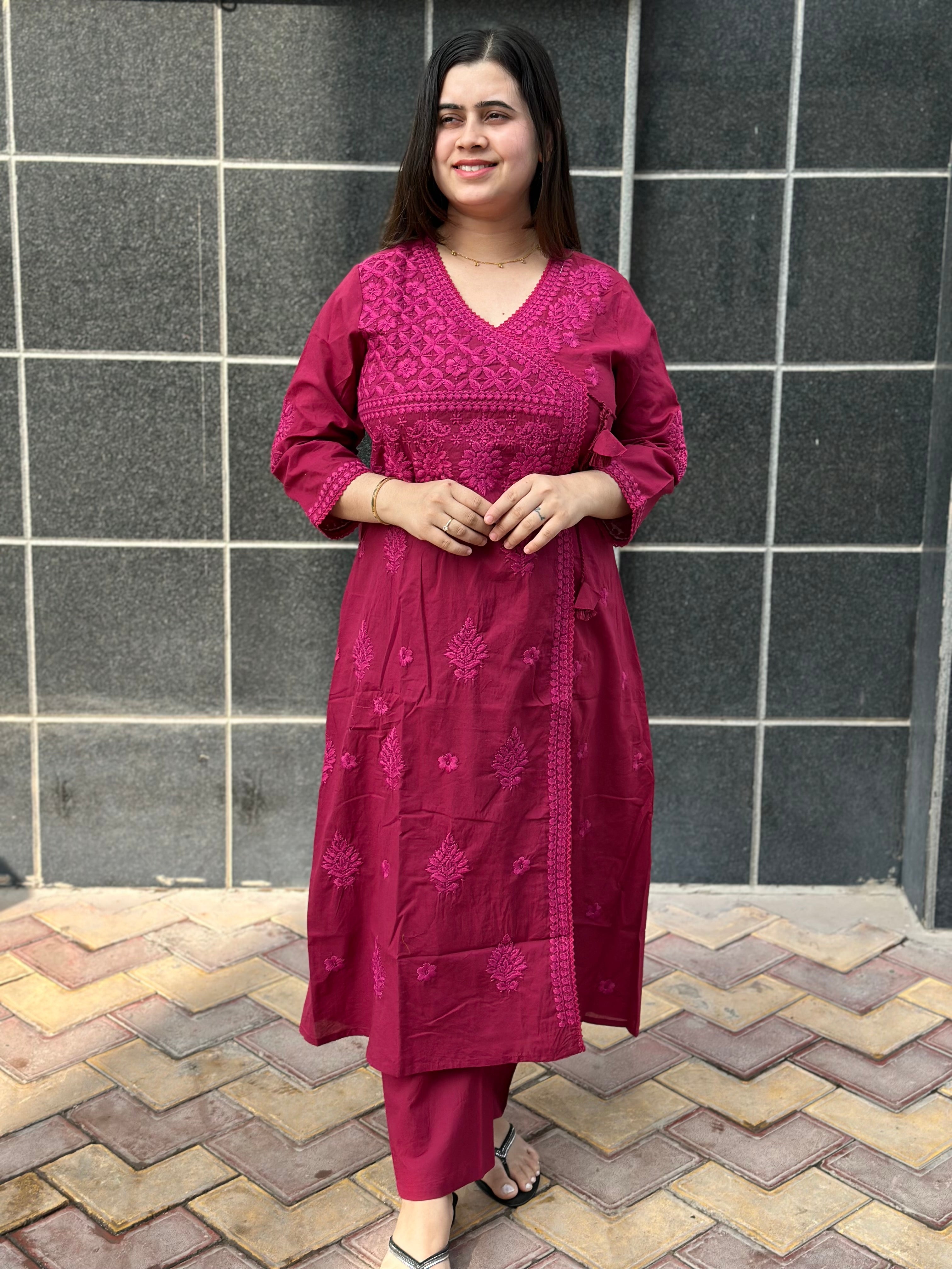 Cotton Chikankari kurta Set