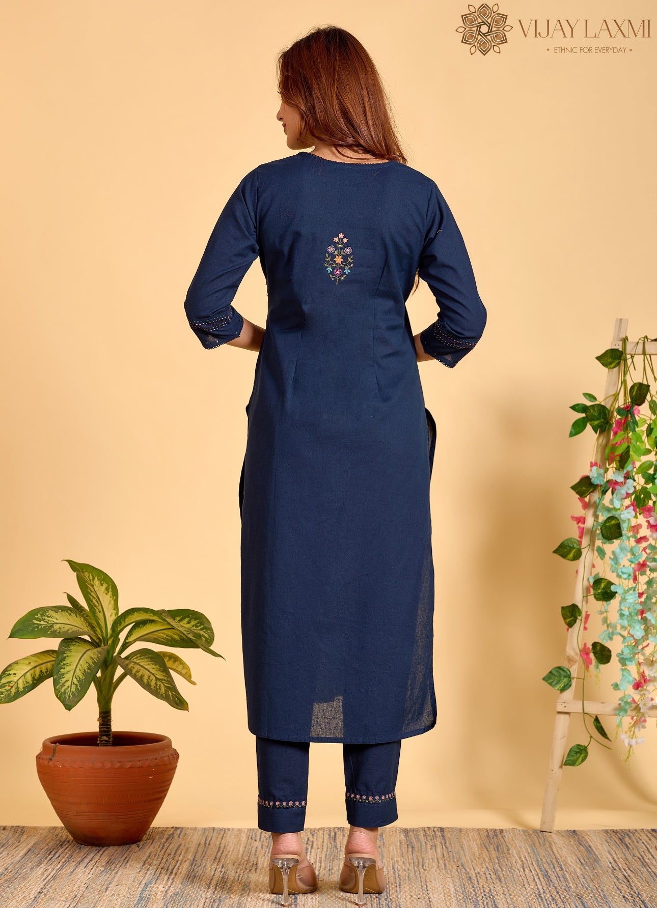 Blue Mul Mul cotton Suit