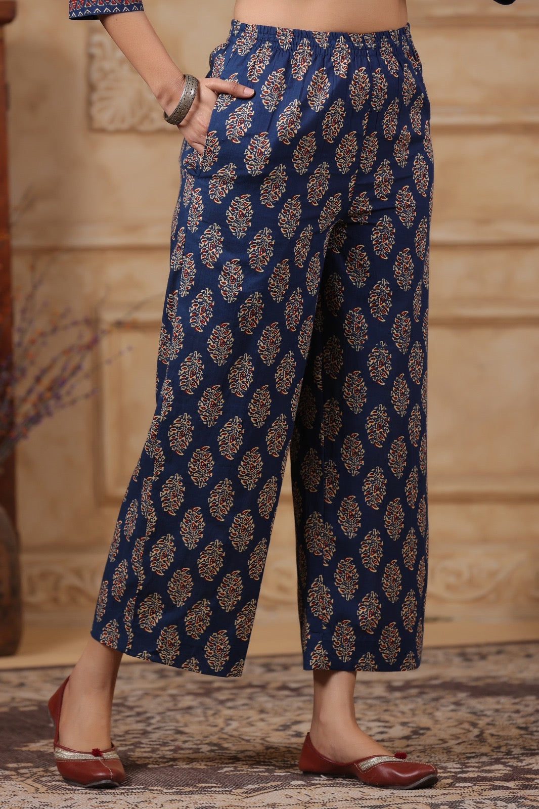 Ajrakh Printed Cotton Suit For Women