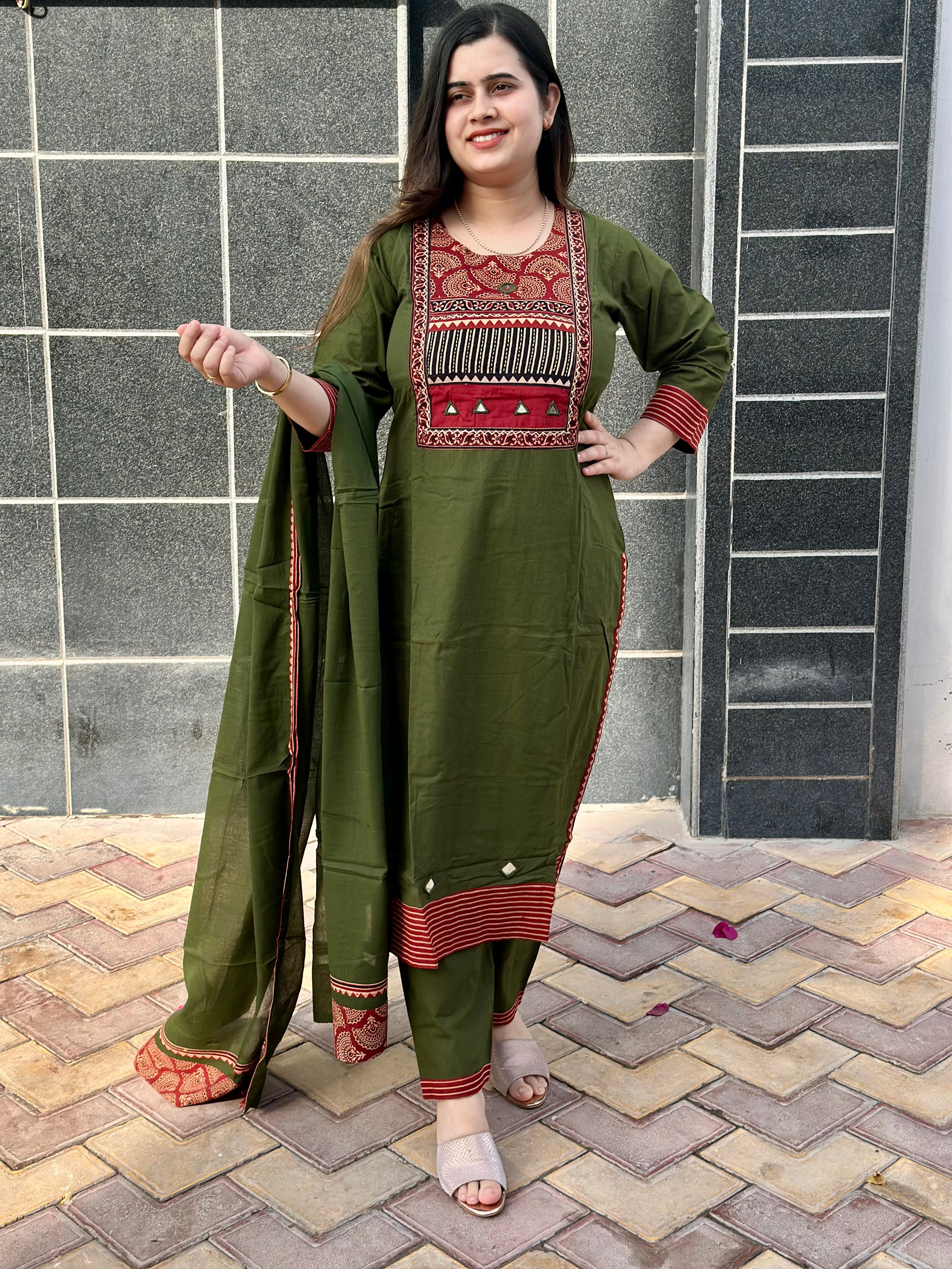 Bagru Cotton Suit