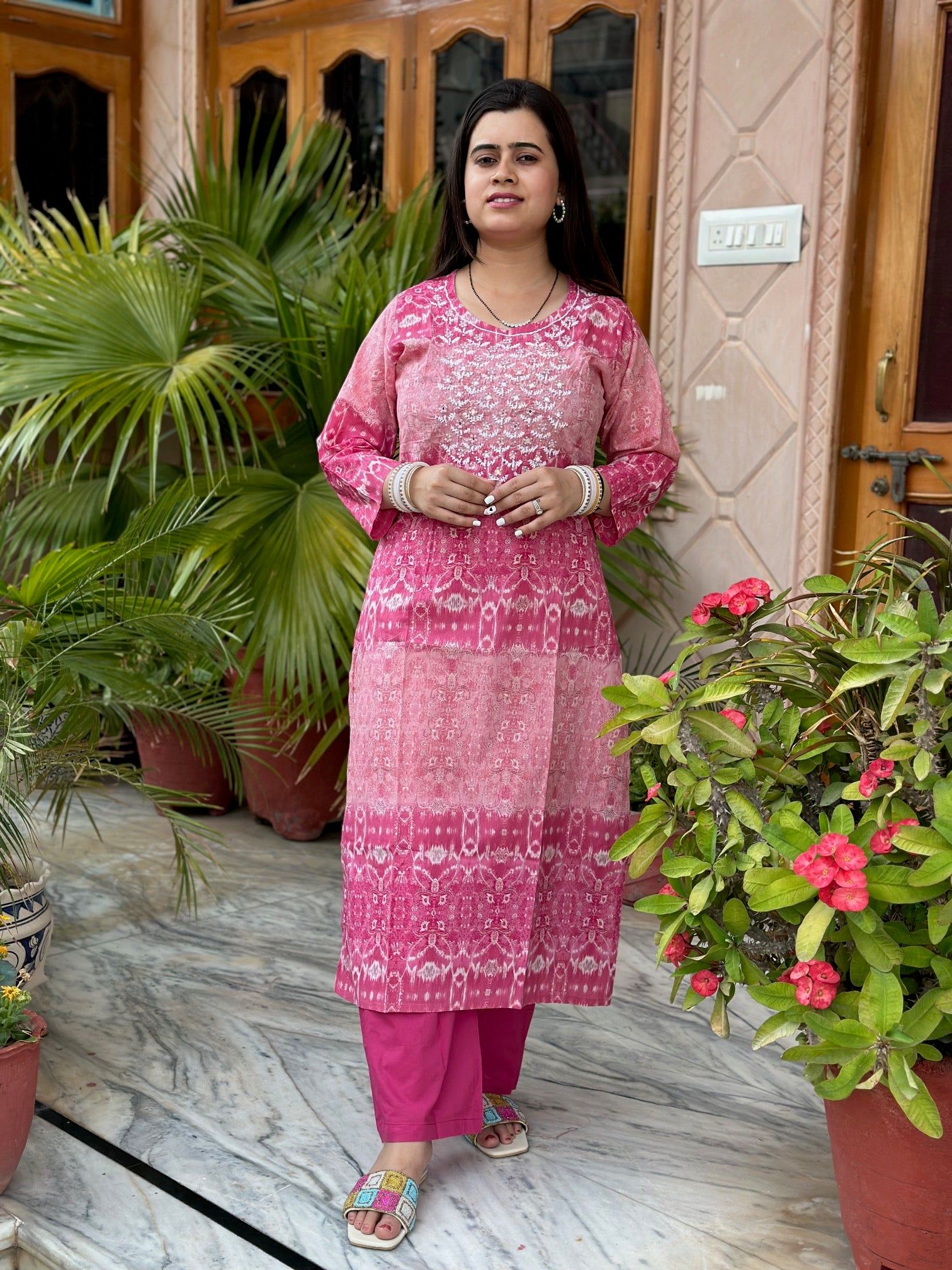 Cotton Kurta Pant Set - Vijay Laxmi