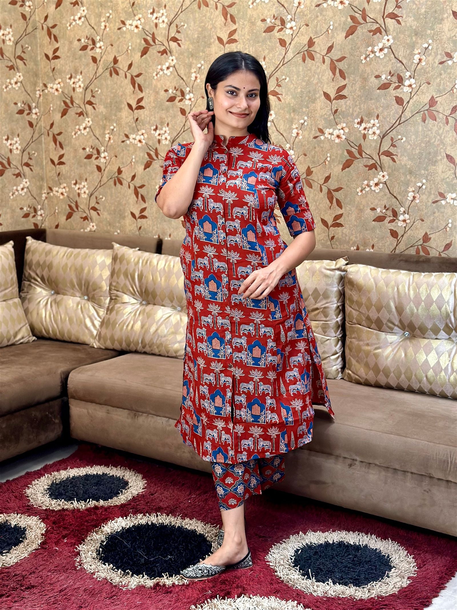 Cotton Kurta Set For Women - Vijay Laxmi