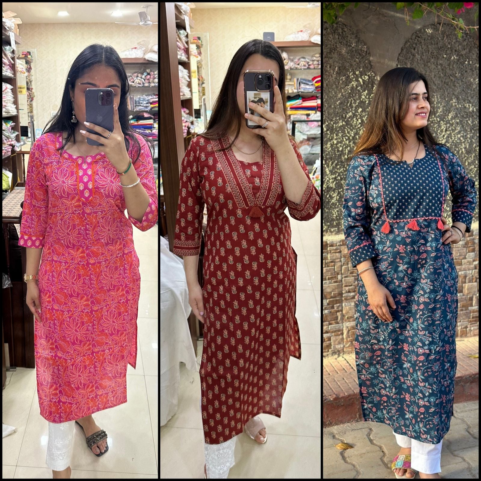 Long Kurti Bundle of 3 PRB - Vijay Laxmi