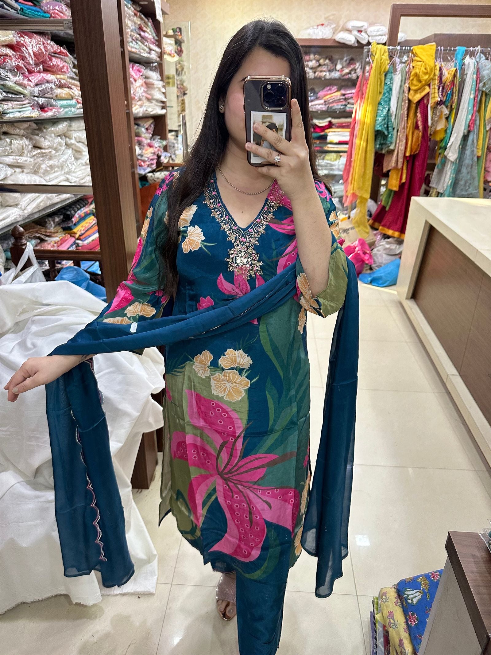 Modal Silk suit - Vijay Laxmi