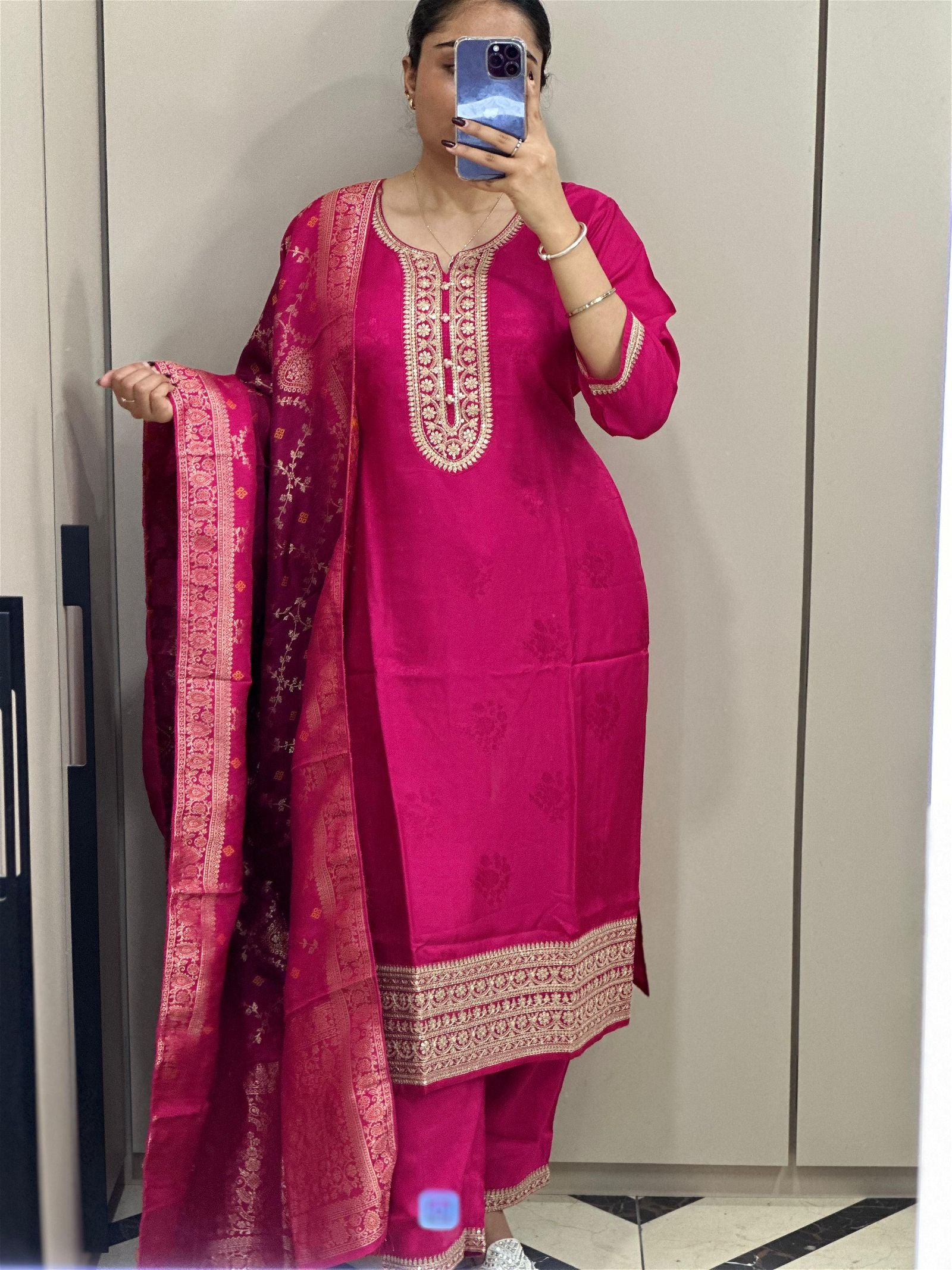 Pure Banarasi Silk suit - Vijay Laxmi