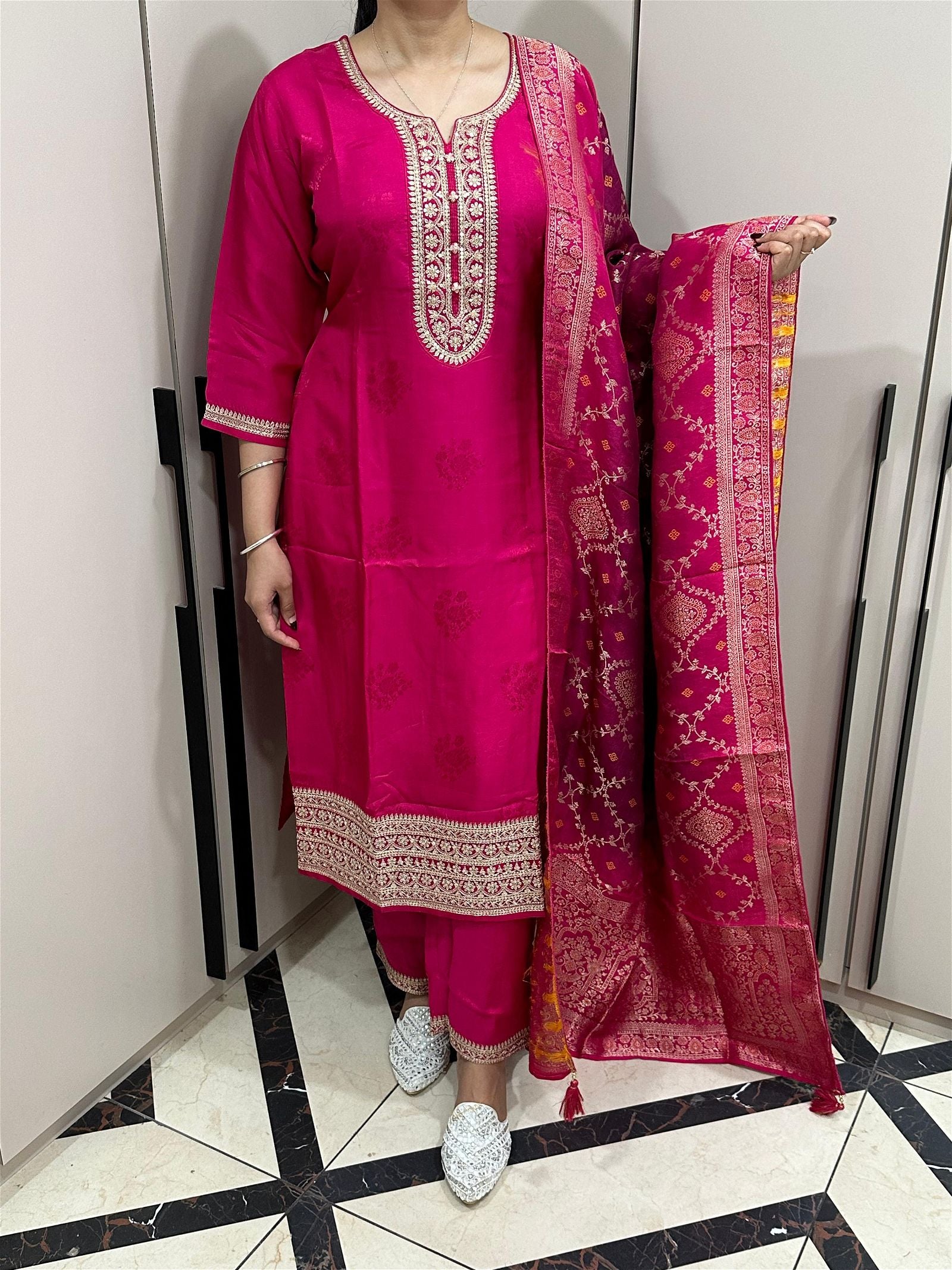 Pure Banarasi Silk suit - Vijay Laxmi
